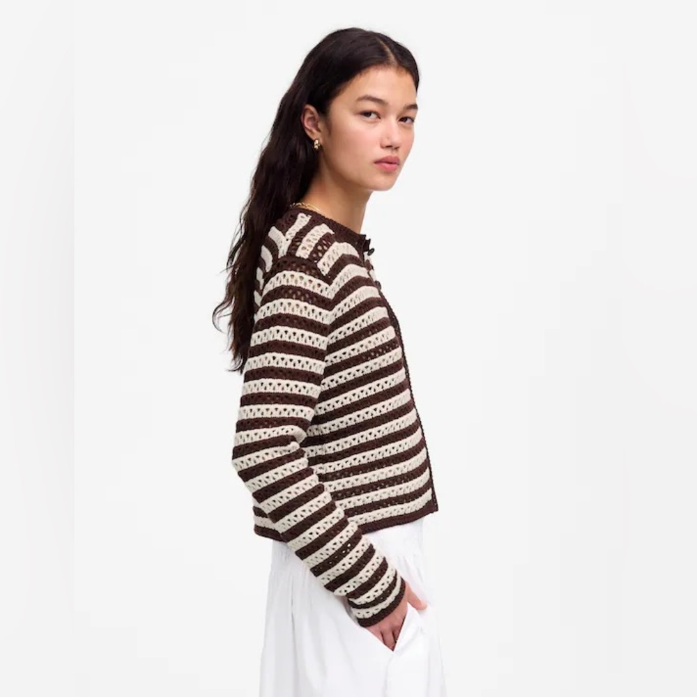 Madewell Open-Stitch Crewneck Sweater - Picture 5 of 9